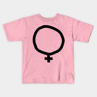 Minimal Female Gender Symbol Kids T-Shirt